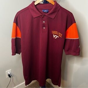 Virginia Tech Pro Player Polo – Likely Vintage Colorblock Y2K Style (L)